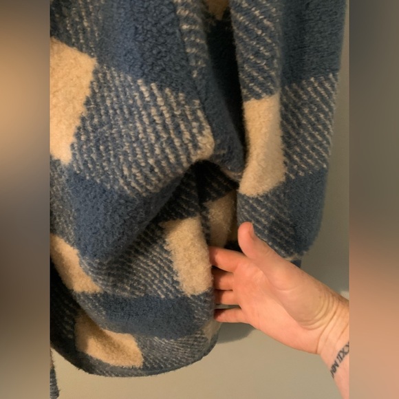 Hatch maternity coco coat blue plaid p xs - Picture 4 of 7